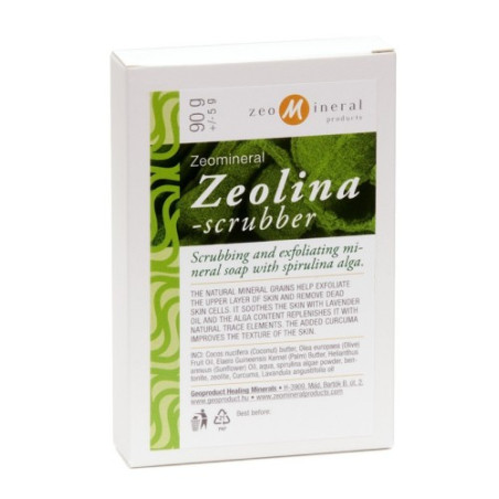 ZEOMINERAL Zeolina Scrubber – Săpun exfoliant natural cu Spirulină 90 g