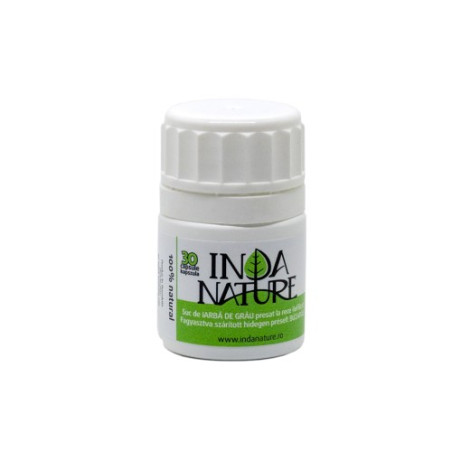 INDA NATURE, Suc de iarba de grâu liofilizat, 30 capsule