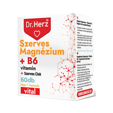 Dr.Herz Organic Magneziu+B6+ Zinc Organic Capsule -60buc
