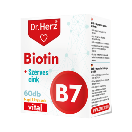 DR Herz Biotin + Szerves Cink kapszula -60db
