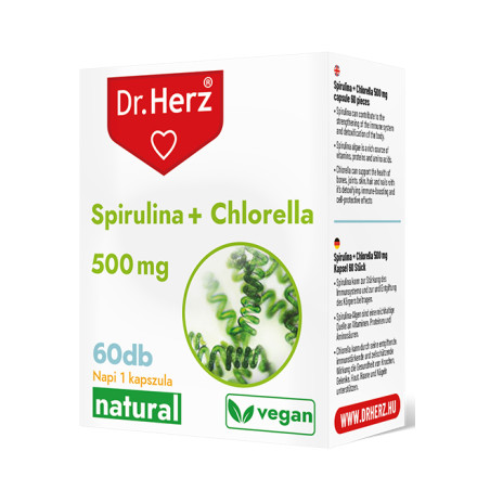 Dr Herz Spirulina + Chlorella kapszula -60db.