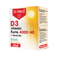 Dr. Herz D3-vitamin 4000 NE+Szerves Cink kapszula -60db