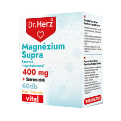 Dr. Herz Magnézium Supra 400 mg + Szerves Cink -60db