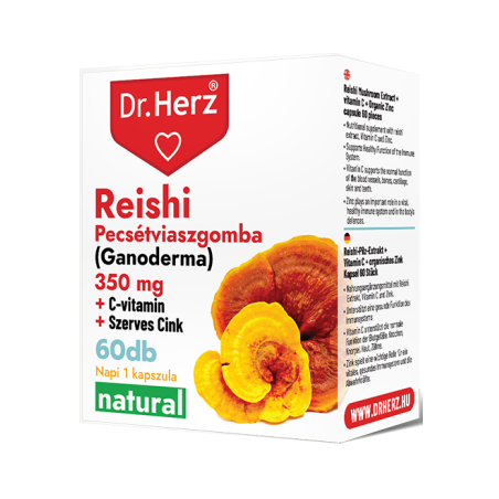Dr. Herz Reishi 350 mg + Vitamina C + Zinc Organic –60capsule