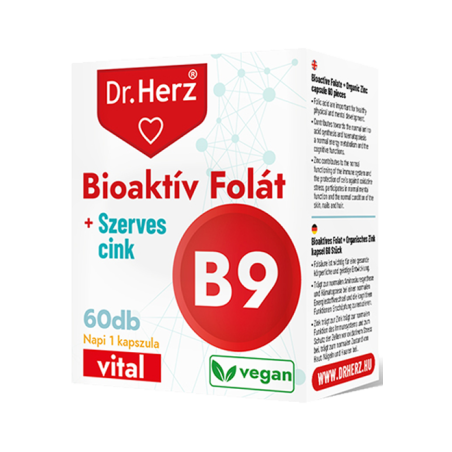 DR Herz Bioaktív Folát + Szerves Cink -60kapszula