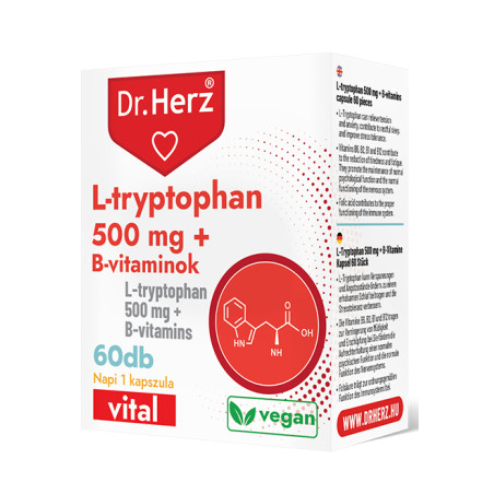Dr. Herz L-Tryptofan 500 mg + vitamine B –60capsule