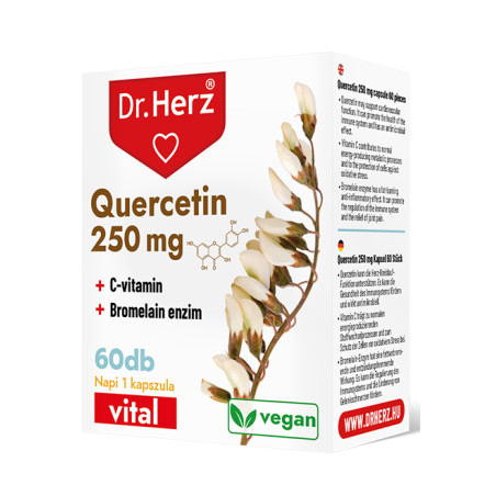 Dr.Herz Quercetin 250 mg+C-vitamin+Bromelain enzim -60kapszula