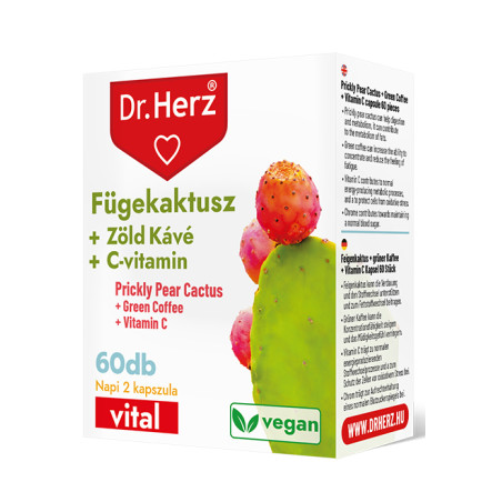 Dr. Herz Nopal (Cactus de smochine) + Cafea verde + Vitamina C –60capsule