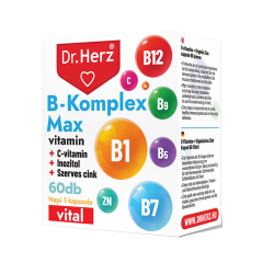 Dr. Herz B-Complex MAX + Inozitol + Vitamina C + Zinc organic –60capsule