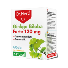 Dr. Herz Ginkgo Biloba Forte 120 mg + Magneziu Organic + Zinc –60capsule
