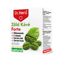 DR Herz Zöld Kávé Forte + C-vitamin+Glükomannán -60kapszula