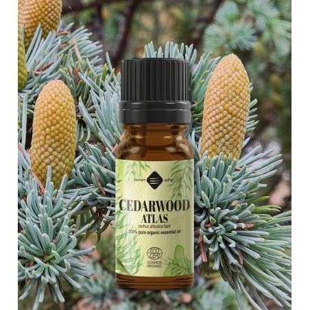 Ellemental Ulei esențial de Cedru Atlas Bio, Ecocert / Cosmos -10ml