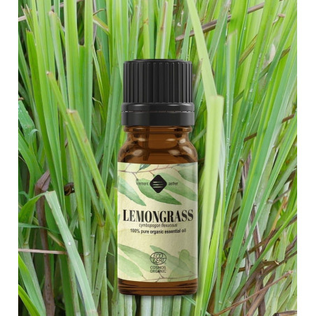 Ellemental Ulei esențial de Lemongrass Bio, Ecocert / Cosmos -10ml