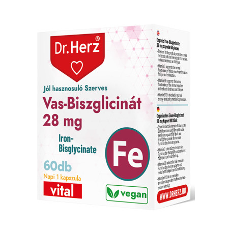 Dr. Herz Fier bisglicinat 28 mg –60capsule