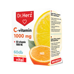 Dr. Herz C-vitamin 1000 mg + D3-vitamin 1000 NE -60kapszula