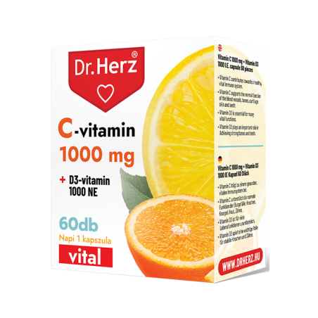 Dr. Herz Vitamina C 1000 mg + Vitamina D3 1000 UI –60capsule