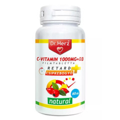 Dr. Herz Vitamina C 1000 mg cu extract de măceșe + Vitamina D –60tablete