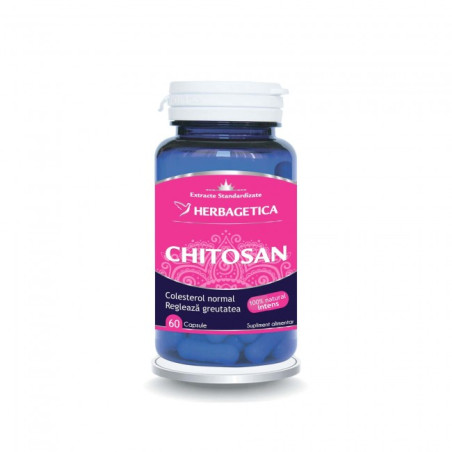 Chitosan Herbagetica – 60 capsule