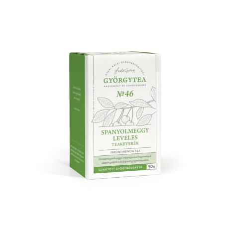 Györgytea Nr.46. Amestec de ceai cu frunze de vișin spaniol  50g (Ceai pentru incontinenţă)