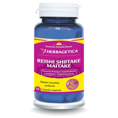 Herbagetica Reishi Shiitake Maitake 60 Capsule