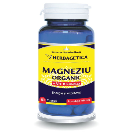 Herbagetica Magneziu Organic – 60 capsule
