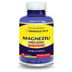 Herbagetica Magneziu Organic – 120 capsule