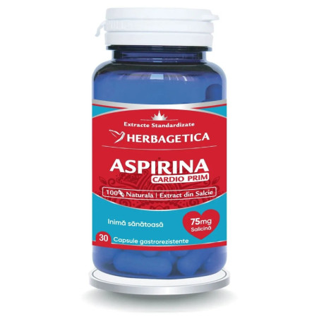 Herbagetica Aspirina Naturală CardioPrim – 30 capsule