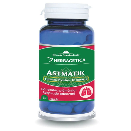Herbagetica Astmatik – 30 capsule